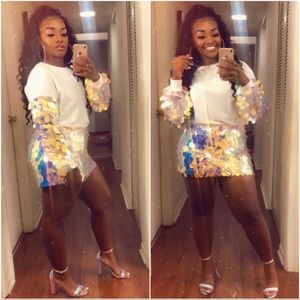 NWT Missguided Large Sequin iridescent Skirt